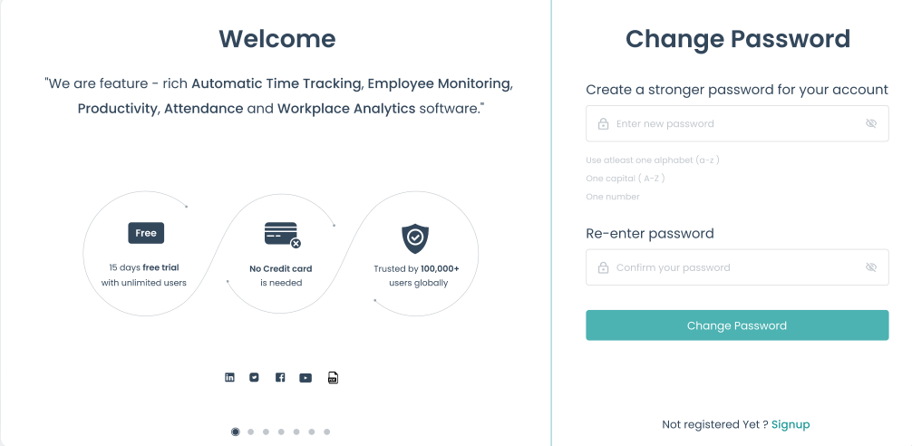 Employee monitoring software password