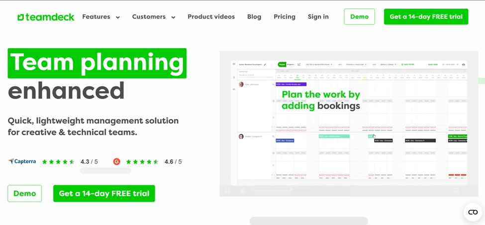 Teamdeck home page