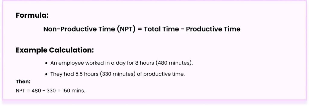how to calculate non-productive time