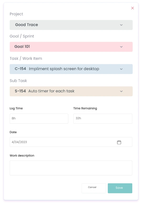 Categorize the Task and projects image
