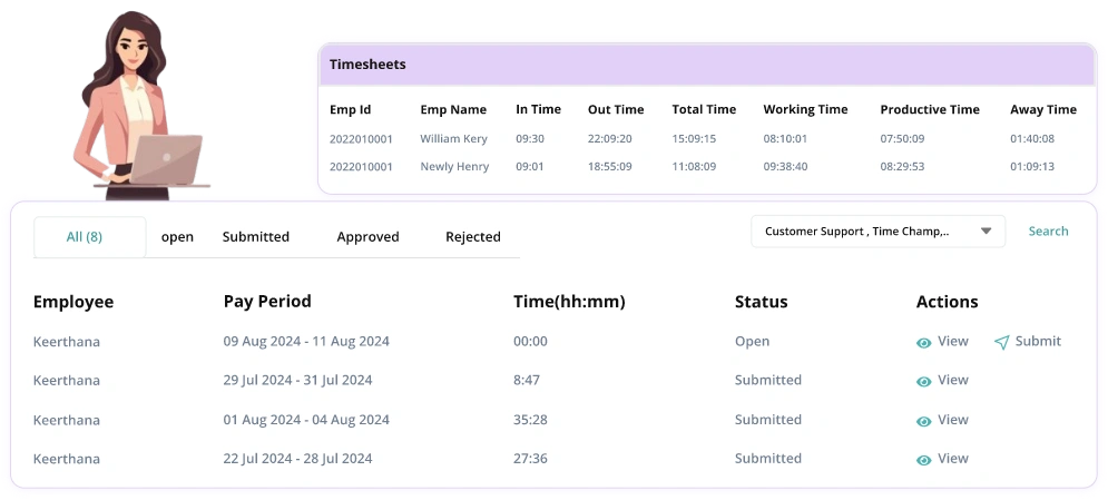 Comprehensive Work Log Reports