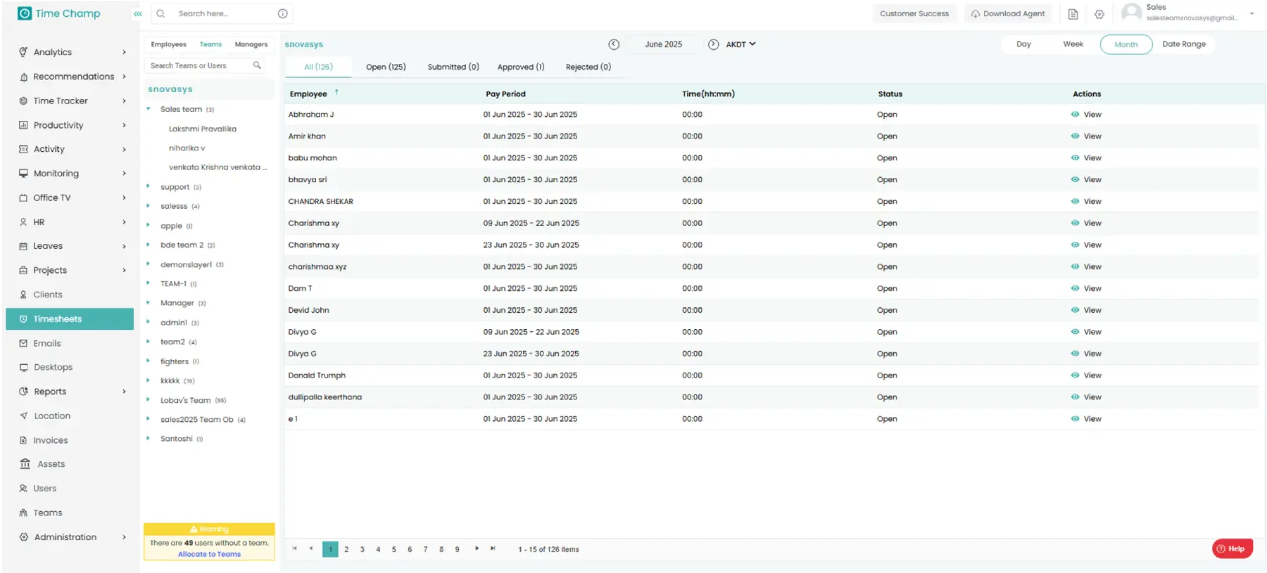 Timesheet Approval & Invoice Generation