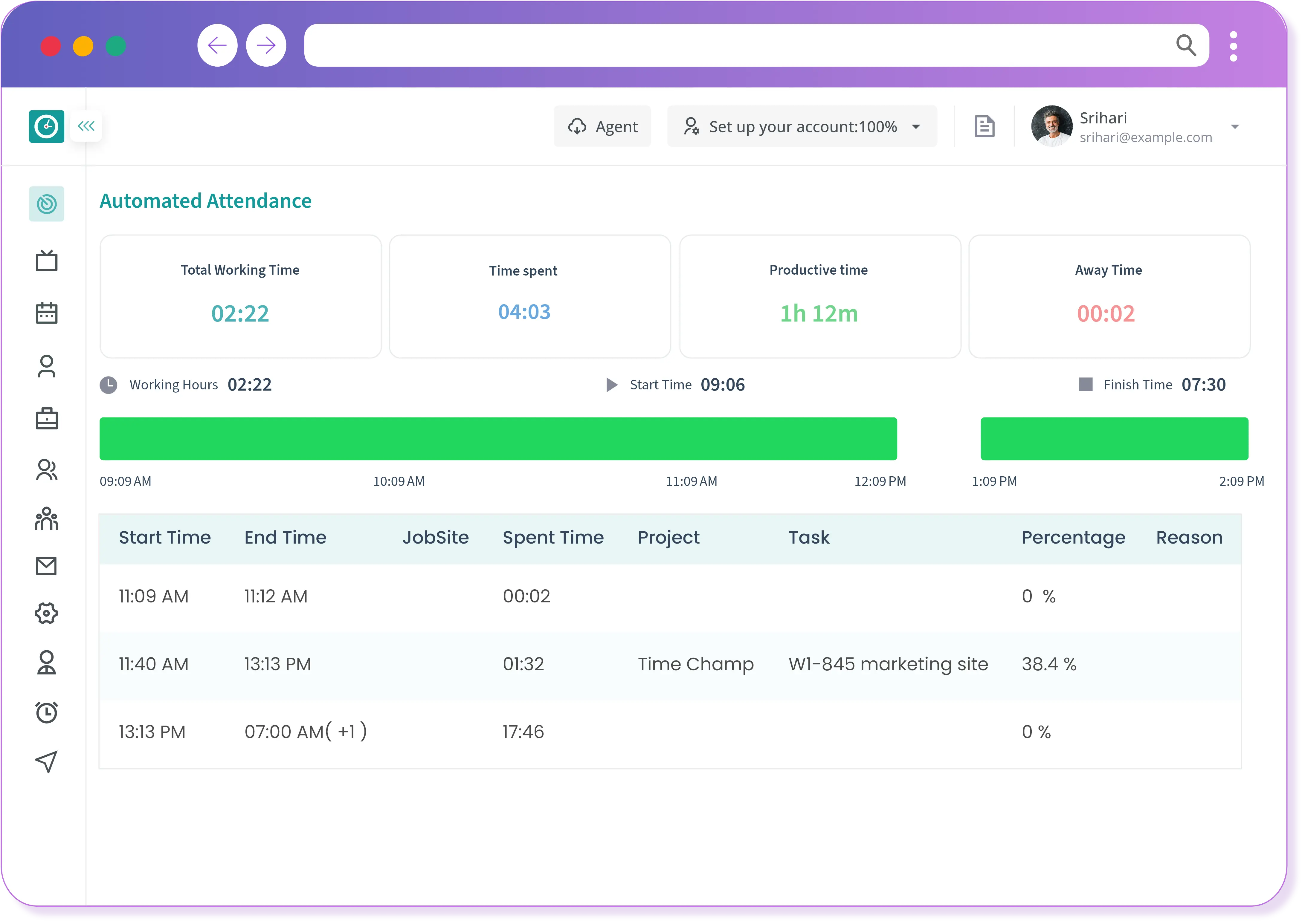 timechamp page
