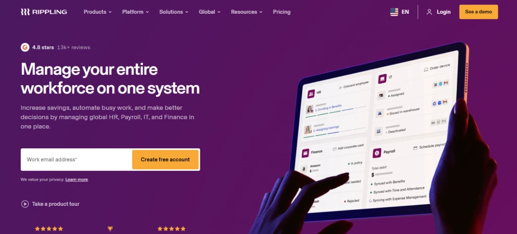 rippling dashboard