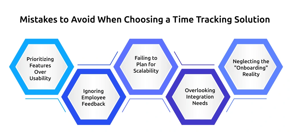 mistakes to avoid when choosing time tracking solution