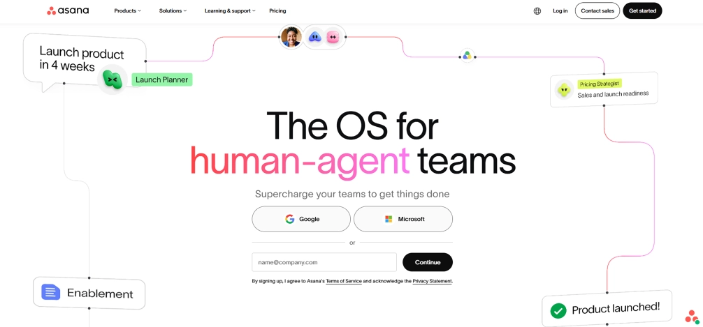 asana dashboard