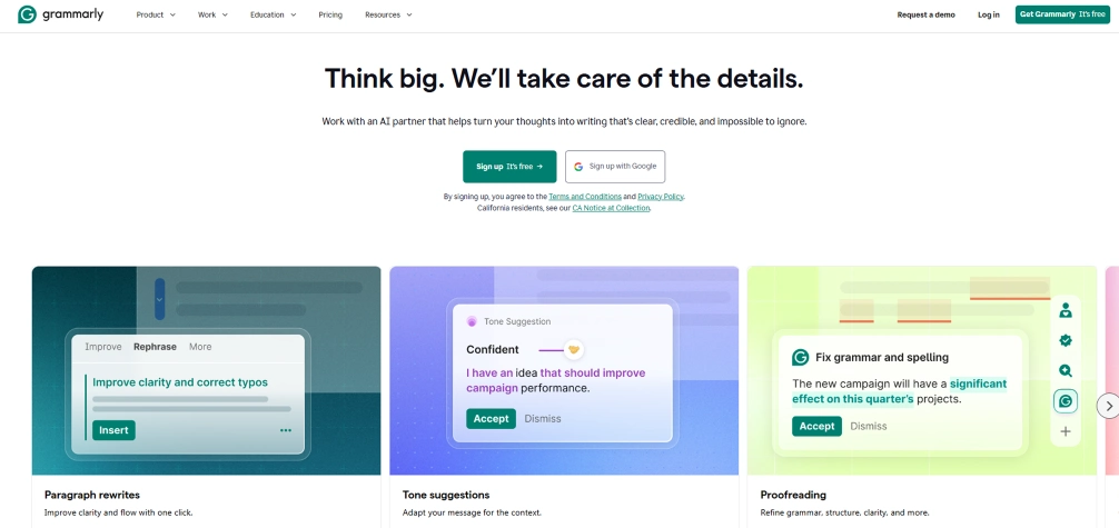 grammarly dashboard