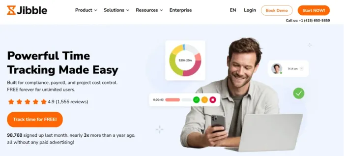 Jibble mobile time tracking tool