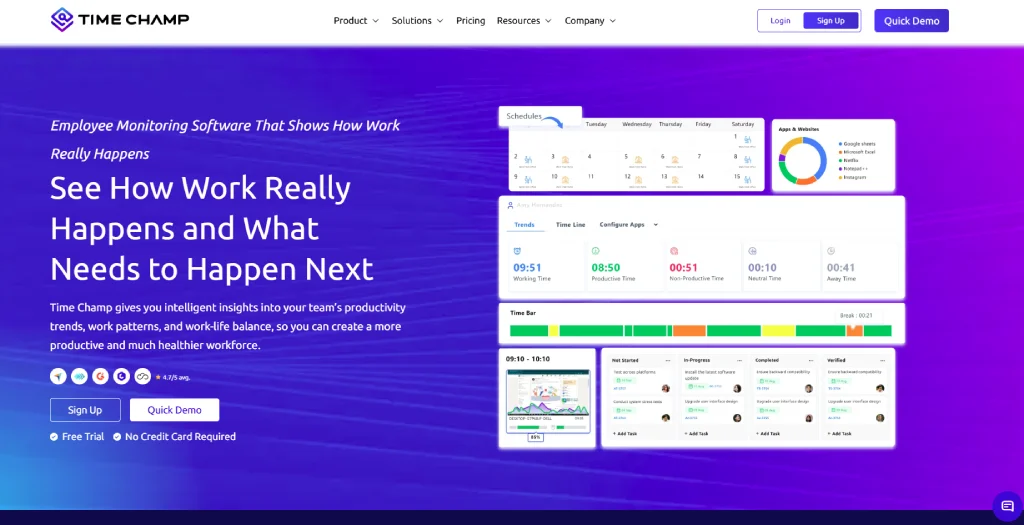 timechamp dashboard
