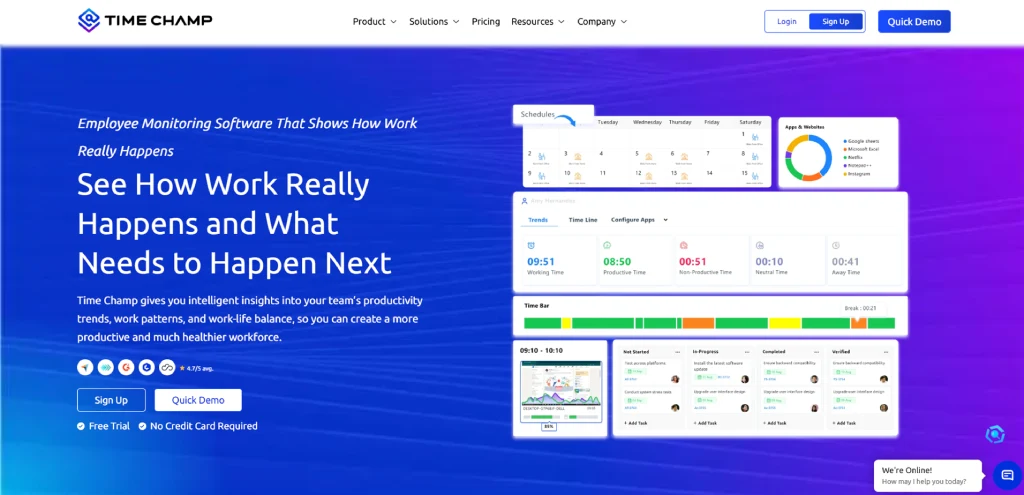 time champ dashboard