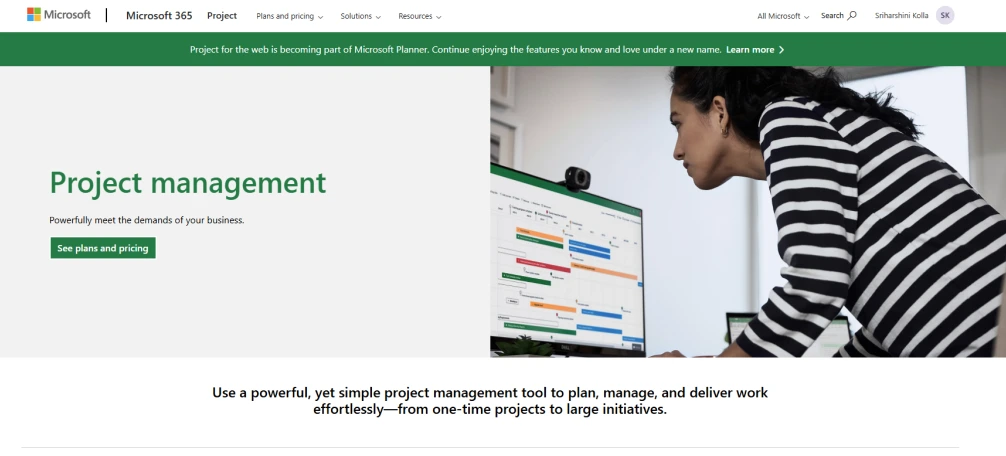 microsoft project dashboard