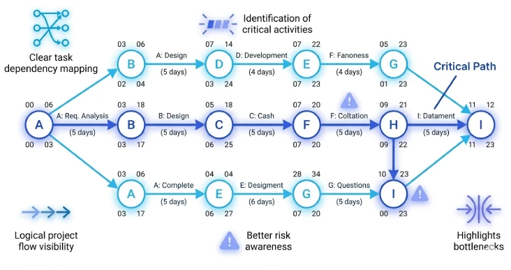 PERT-CPM network board