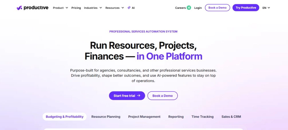 Productive dashbaord