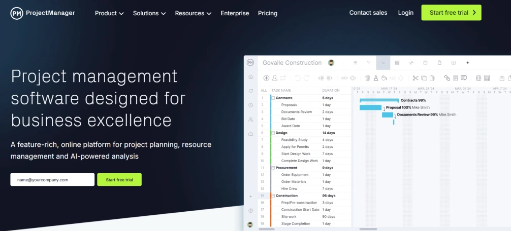 projectmanager dashboard