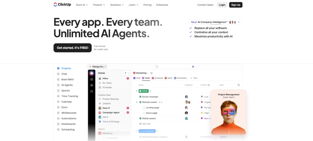 Click up dashboard