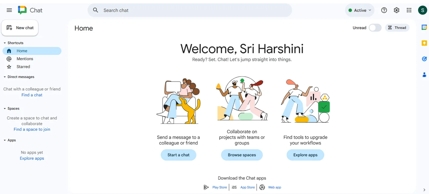 google chat dashboard