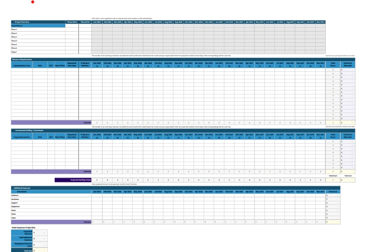 project capacity planning template 