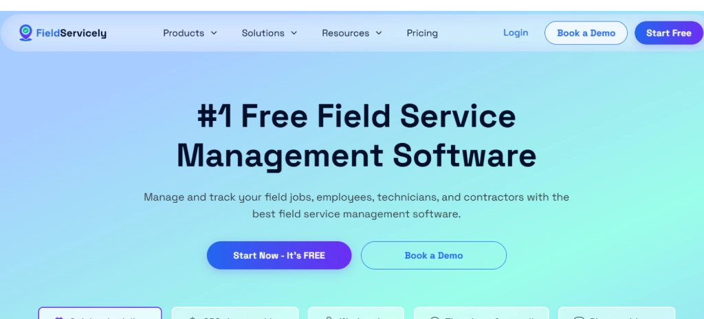 fieldservicely dashboard