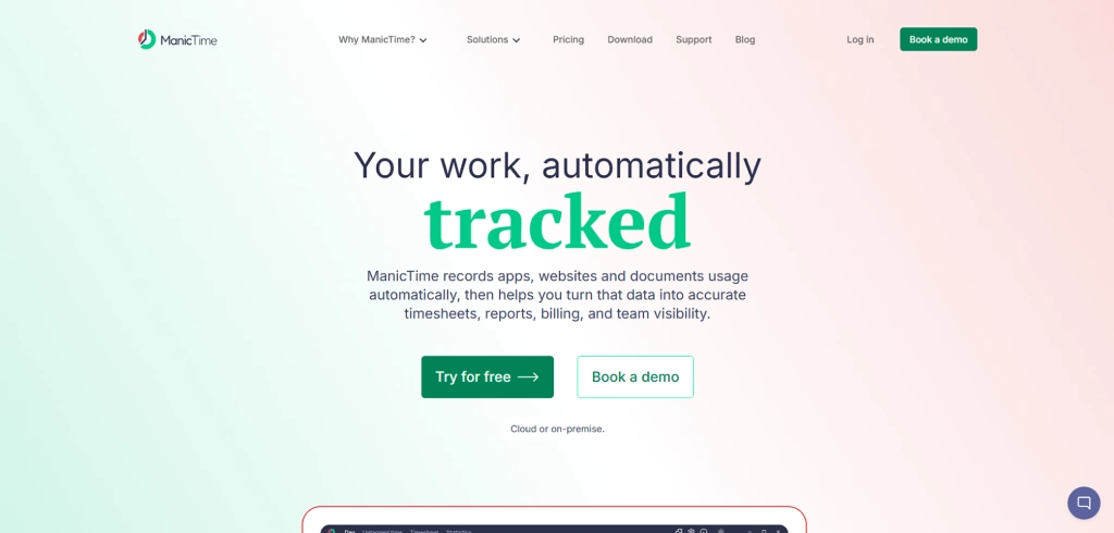 manictime dashboard