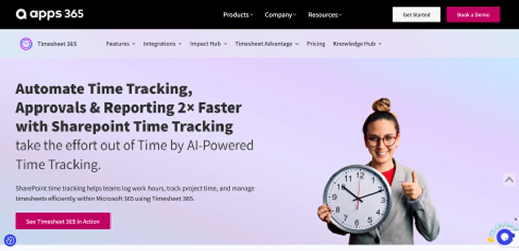 timesheet365 dashboard