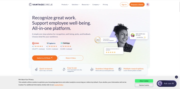 vantage circle dashboard