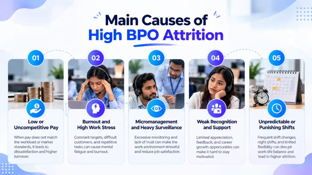 attrition in bpo causes