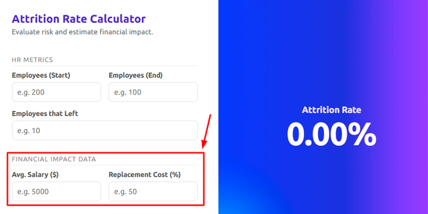 Enter Salary and Replacement Cost