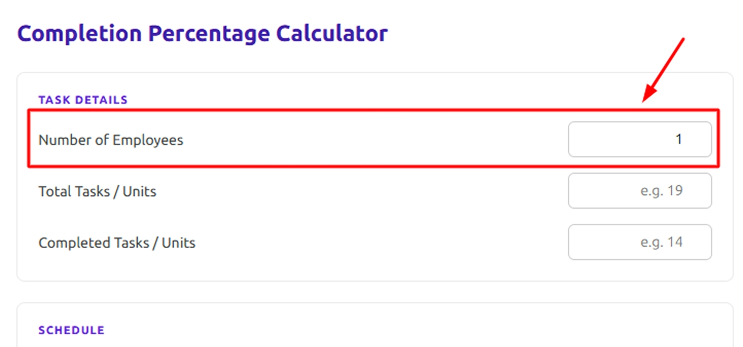 Enter the Number of Employees