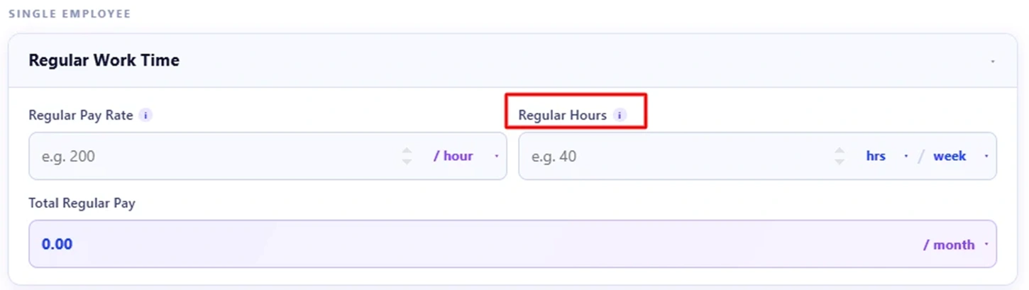 add regular working hours