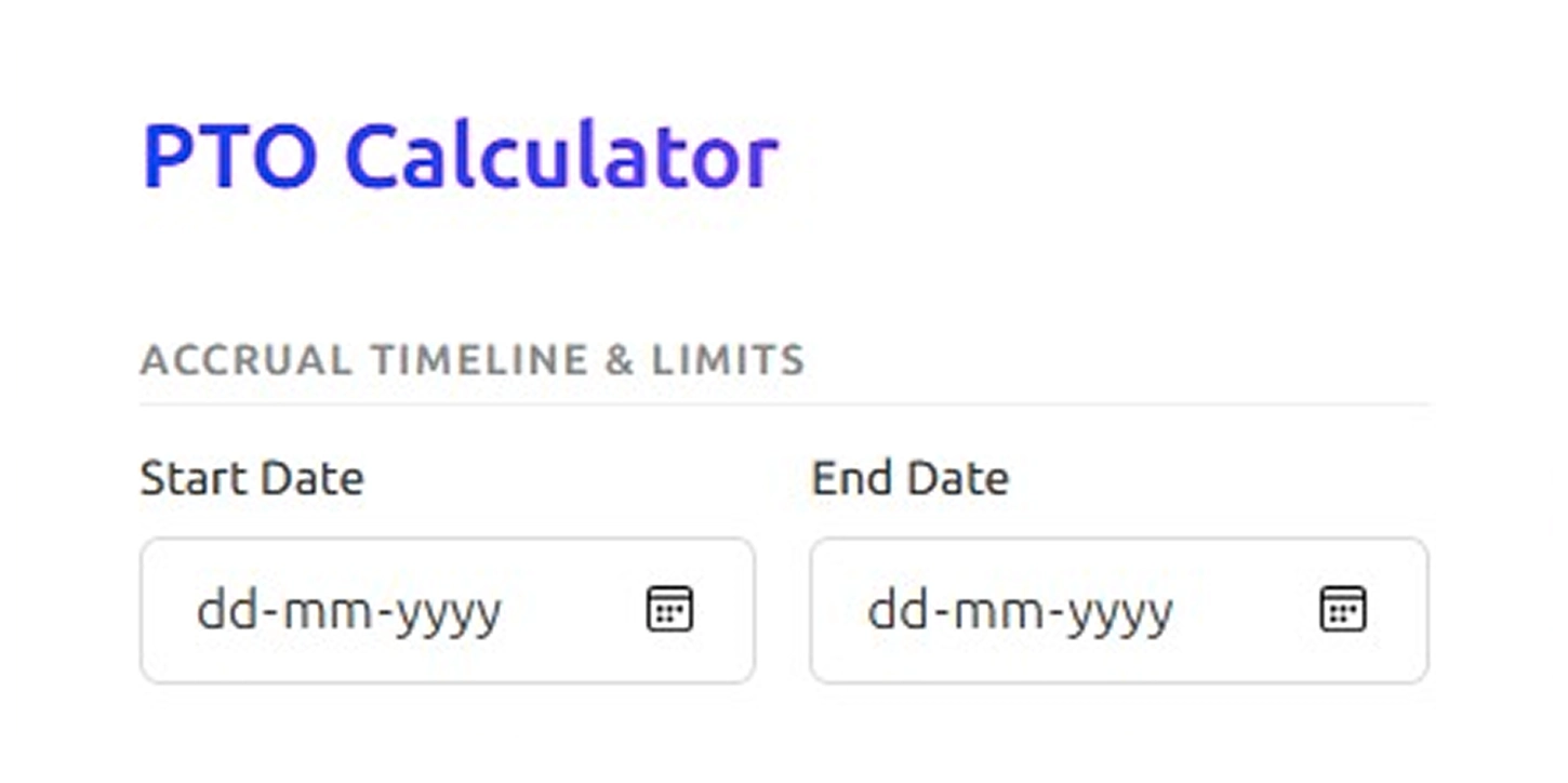 enter accrual timeline