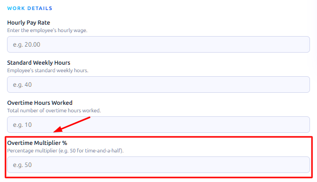 set overtime multiplier