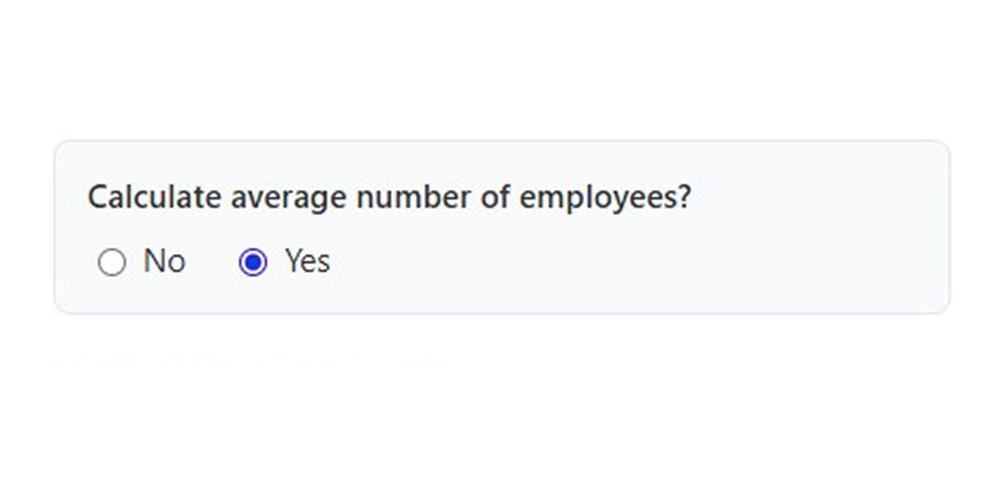 average no.of employees