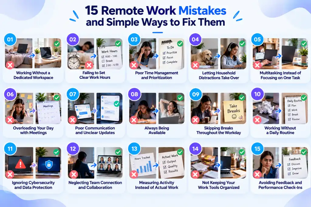 ways to fix remote work mistakes