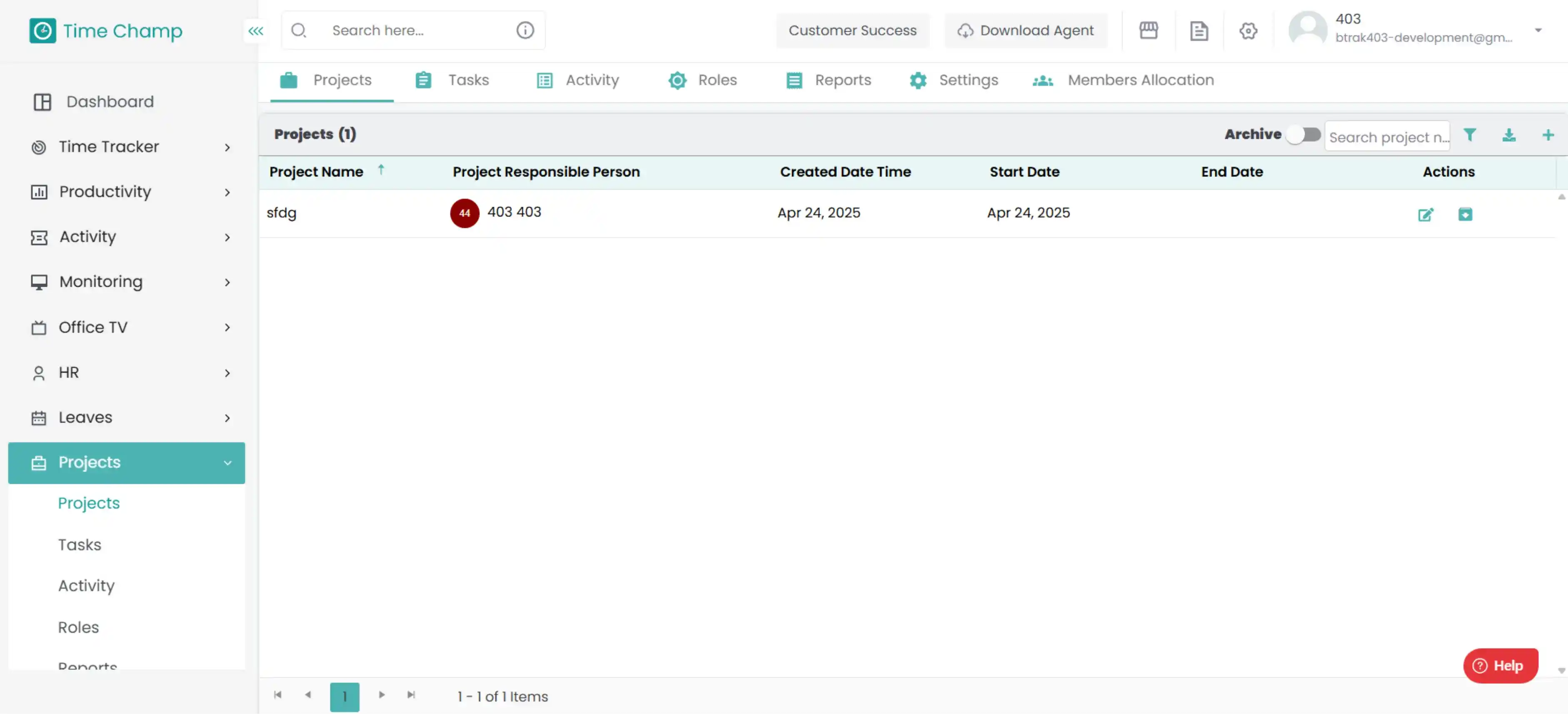 Create & Manage Projects