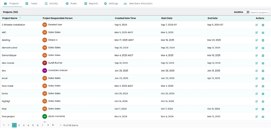 Create & Manage Projects