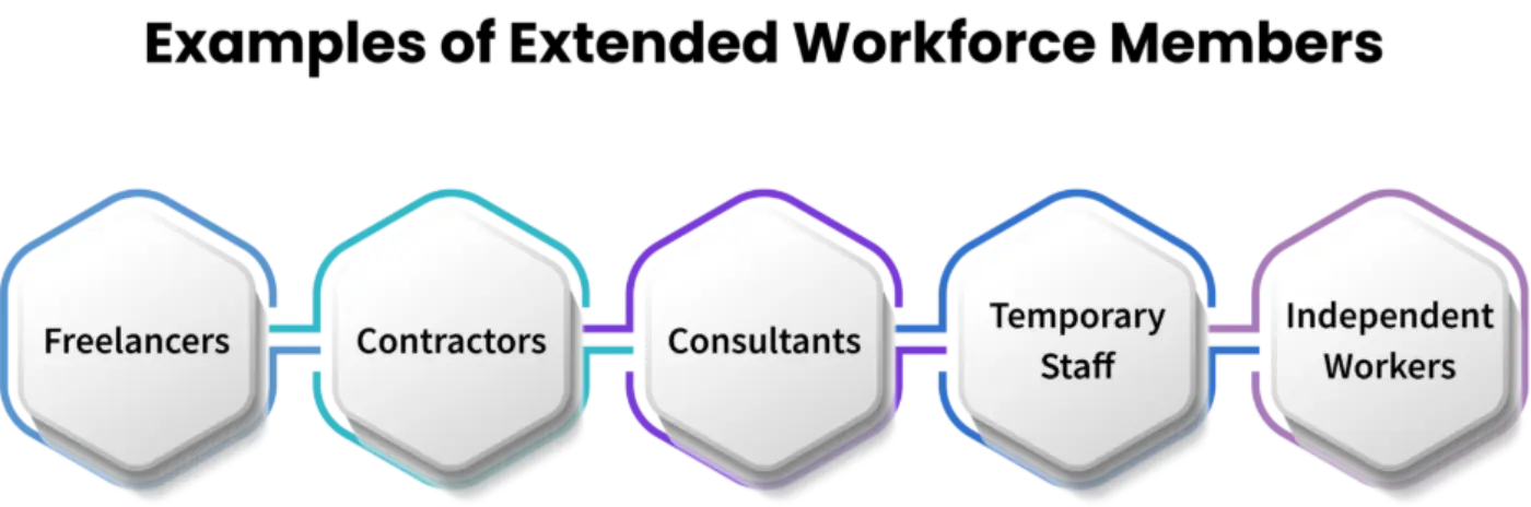 examples of extended workforce members