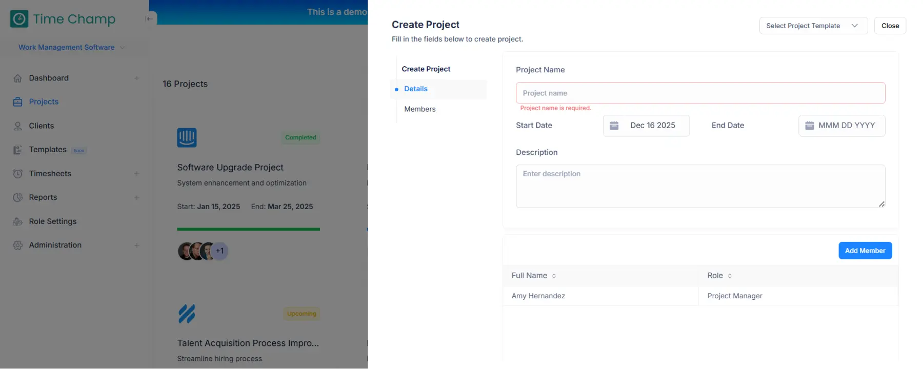 Create & Manage Projects