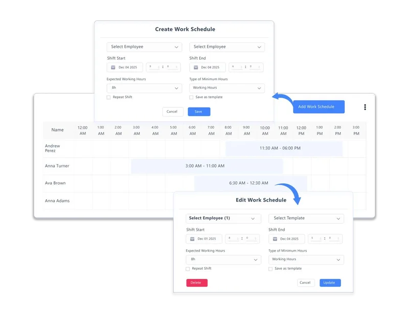 Schedule Shifts Around Team Availability