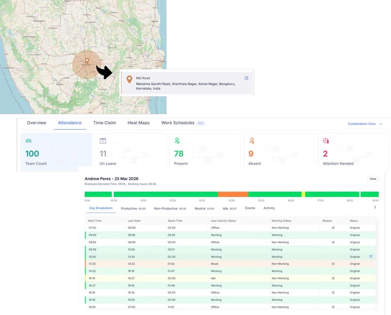 Track Attendance Across Work Locations