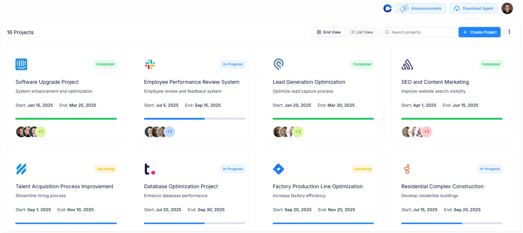 Create & Manage Projects