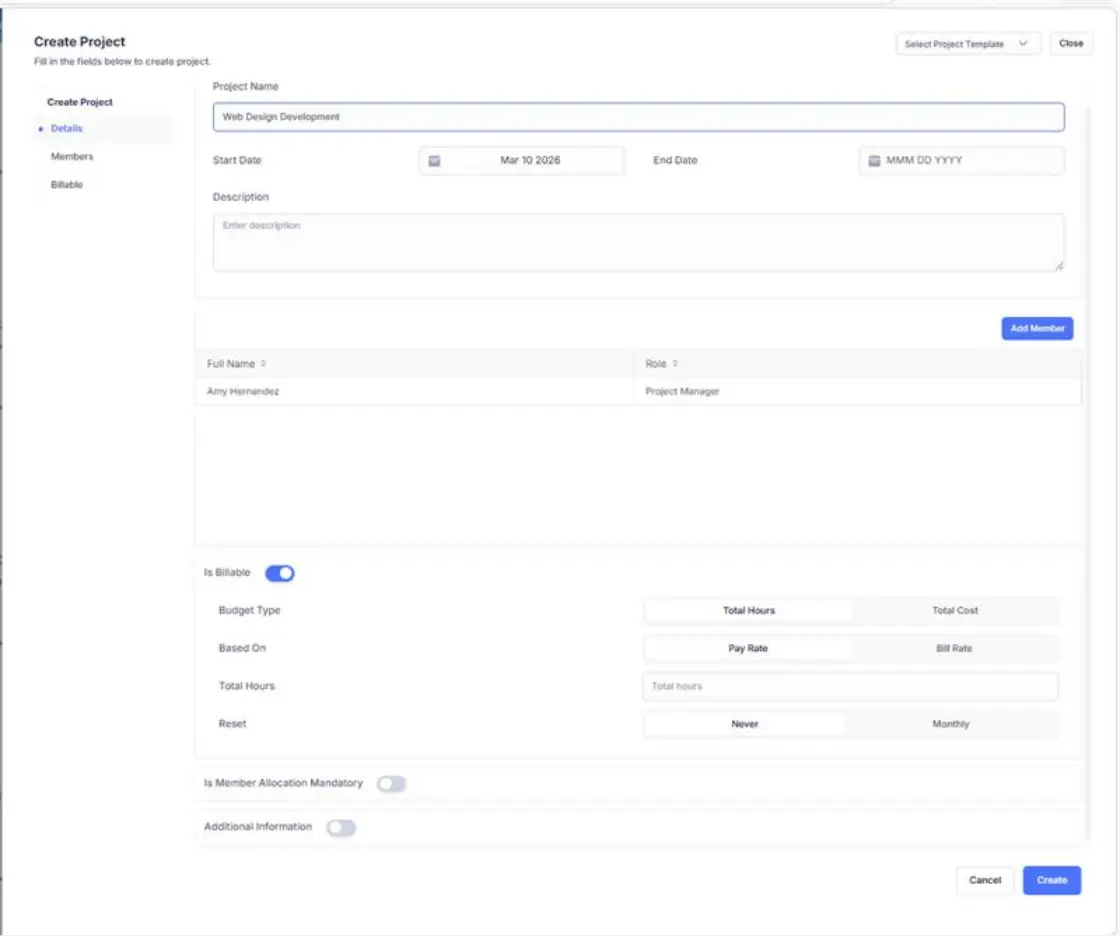 Create & Manage Projects