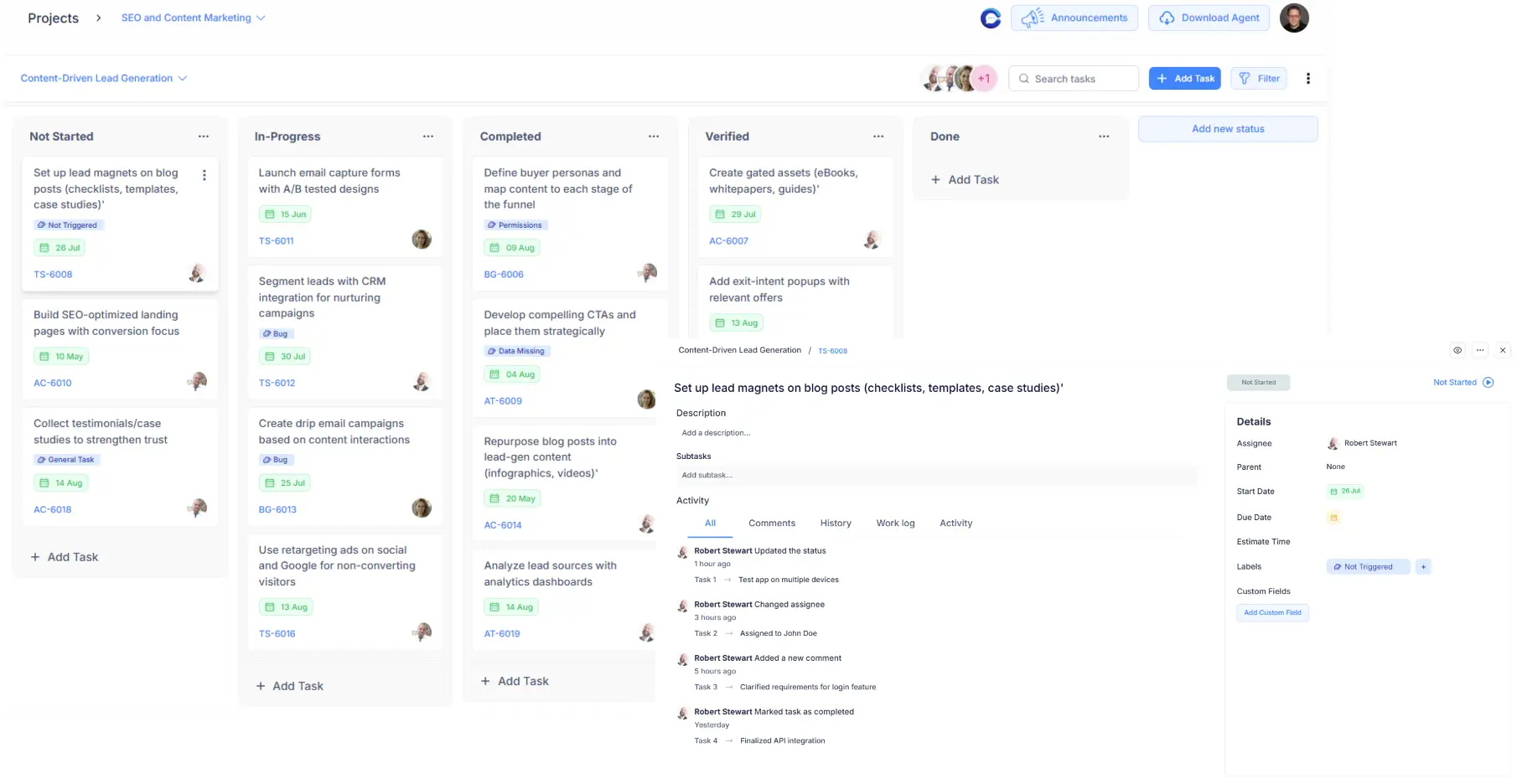 Create & Manage Projects