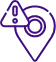 Map pin with signal waves icon representing geo-fence alerts