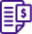Document with dollar sign icon for mileage and expense claims