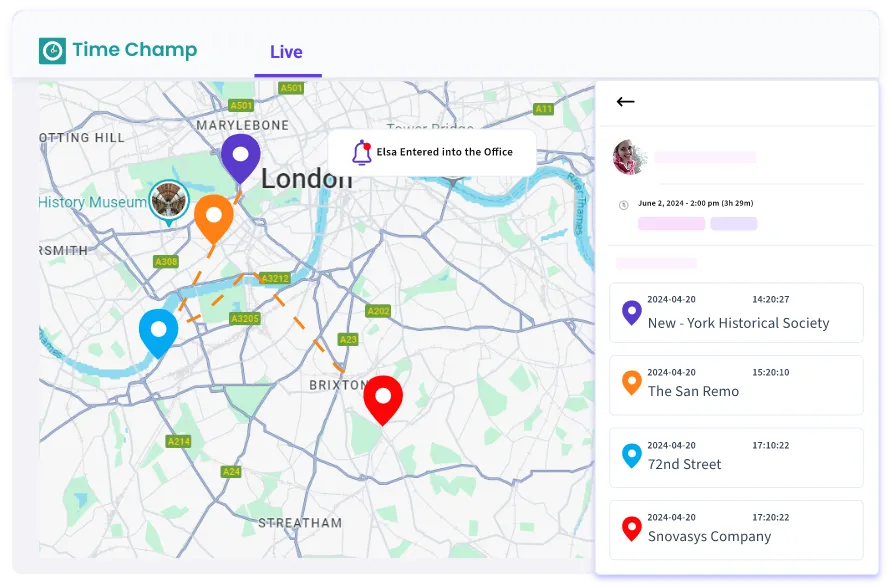 Flexible employee check-in options with geofencing