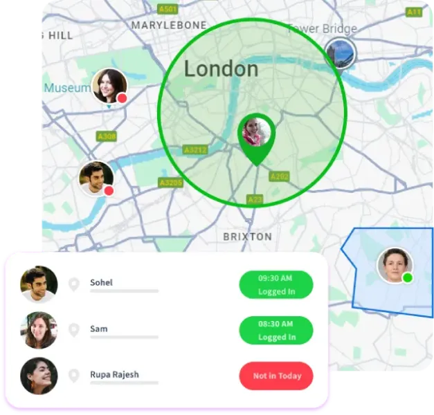 Geofencing attendance system for workforce management