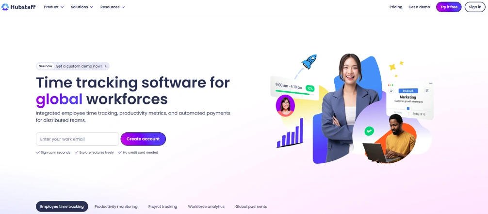 hubstaff dashboard