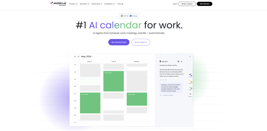 Reclaim. ai dashboard