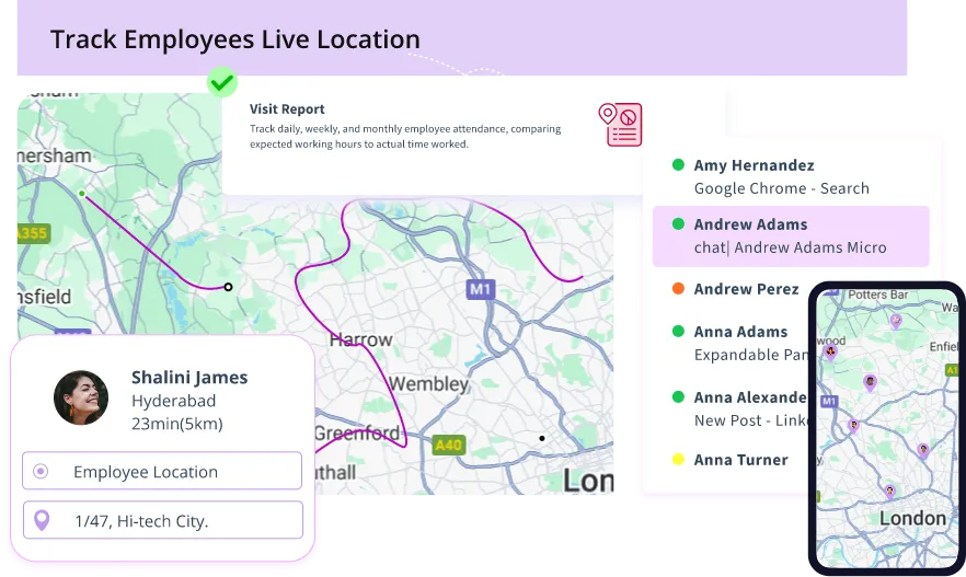 Live employee location tracking for better team connection and field visibility