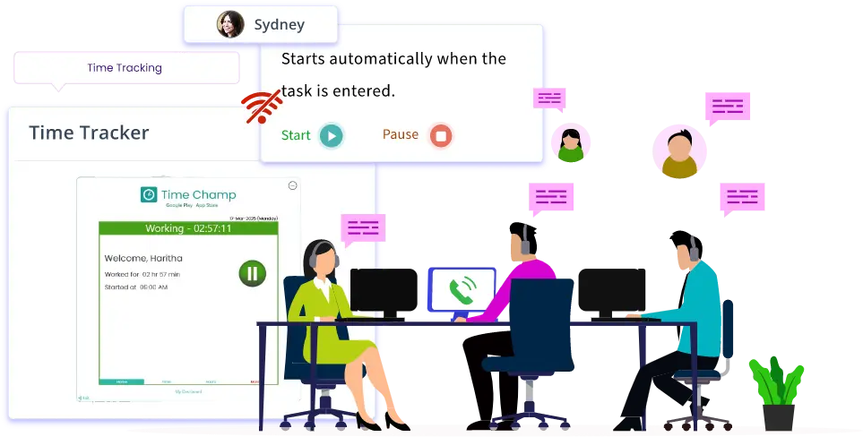 track time in offline mode